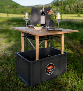 FuxiGami Campingtisch – passend für FuxiGami-Box - Deckel für Eurobox und Klapptisch in einem