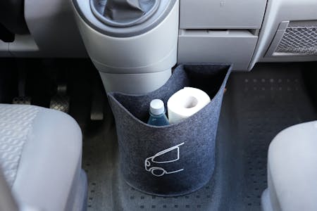 Filztasche "Fritz" für den Fußraum im Cockpit