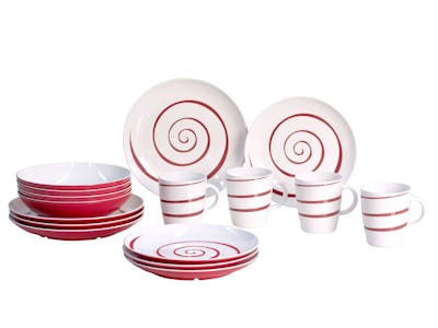 Gimex Classic Line Twist Red Tableware Set