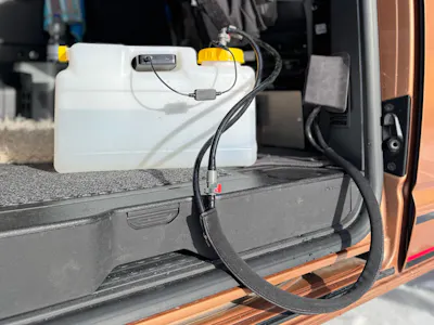 SpaceCamper hot water set "WaschBernd" - canister connections and universal adapter for hemispherical diffusers