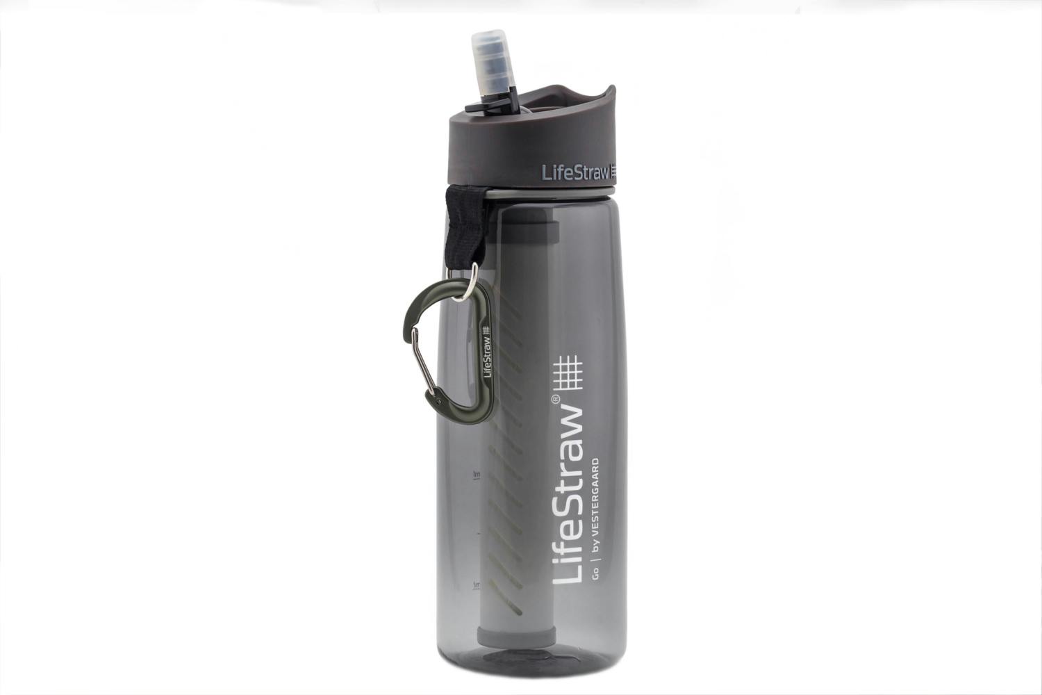 LifeStraw Go 2-Filter Grey Water bottle with built-in water filter