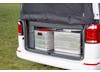 In the trunk everything is protected from view and yet you can easily get to the camping equipment