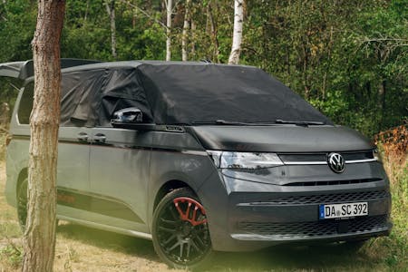 SpaceCamper Window covers for VW T7 New Multivan - Full set for front windows, sliding doors and panoramic roof